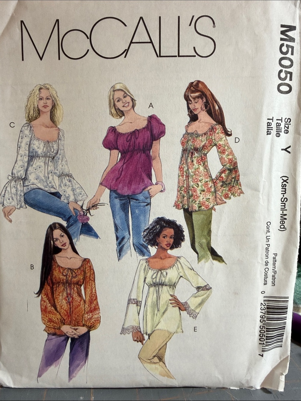 McCall’s 5050 Misses’ Tops and Tunics Sewing Pattern